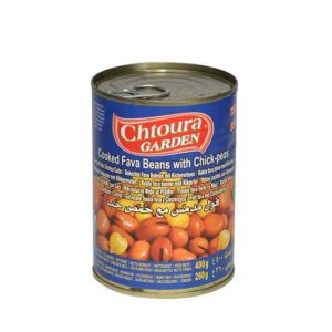Chtoura Garden Gekochte Fava Bohnen mit Kichererbsen 400g